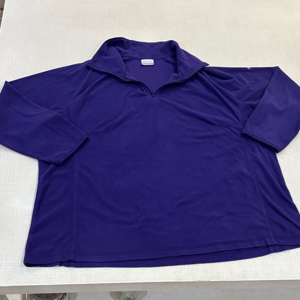COLUMBIA Deep Purple Fleece Pullover 1/4 zip